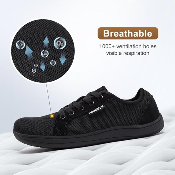 HOBIBEAR Bare Foot , Zero-drop, minimalist Shoes -black 7.5 wide - Picture 8 of 11